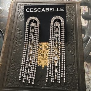 NWT Cescabelle Post Back Cascading Formal Earrings